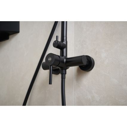 KFA Armatura 5036-910-81 - Conjunto de ducha con grifo MOZA latón/mate negro
