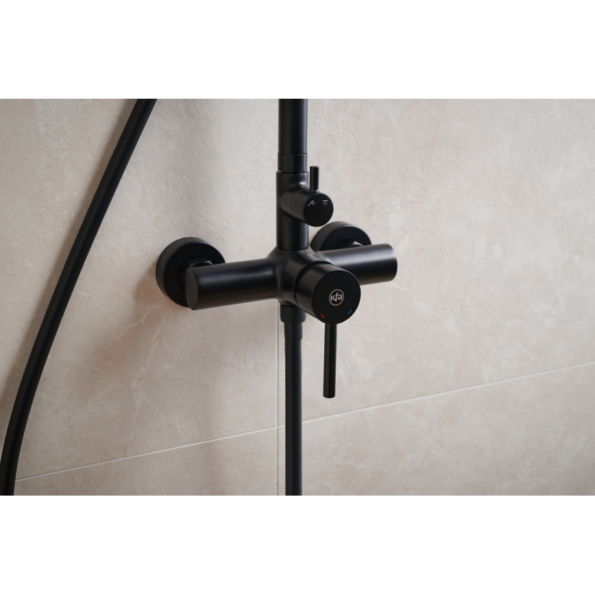 KFA Armatura 5036-910-81 - Conjunto de ducha con grifo MOZA latón/mate negro