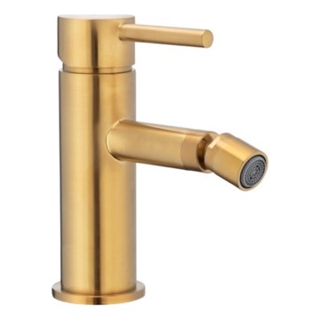 KFA Armatura 5037-015-31 - Grifo de bidé + desagüe con rebosadero MOZA oro cepillado