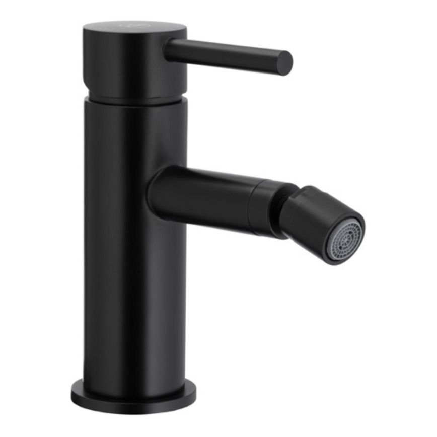 KFA Armatura 5037-015-81 - Grifo para bidé + desagüe con rebosadero MOZA negro mate