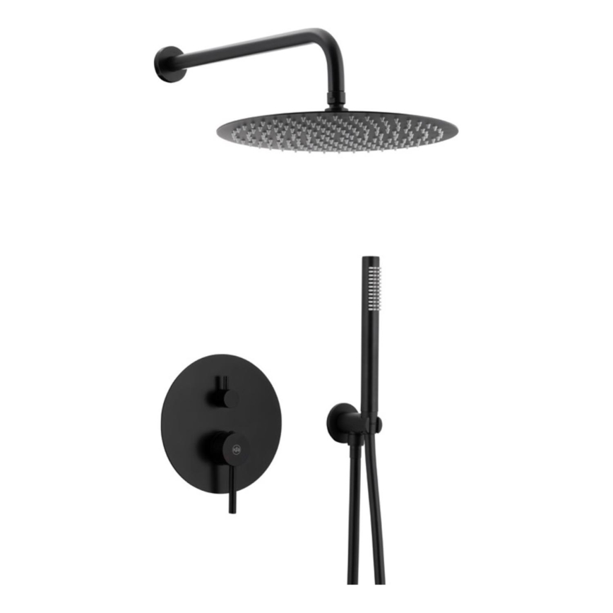 KFA Armatura 5039-501-81 - Grifería de ducha con grifo empotrado MOZA mate negro