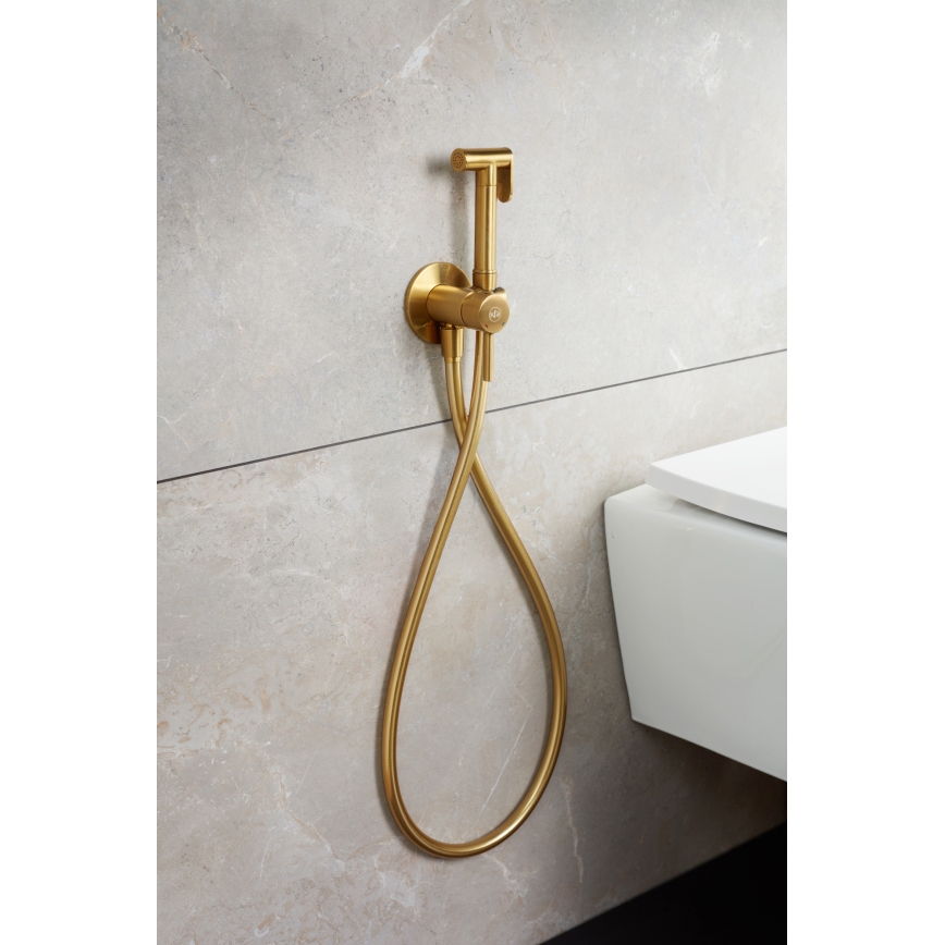 KFA Armatura 5039-512-31 - Grifo empotrado para bidé con ducha MOZA oro cepillado