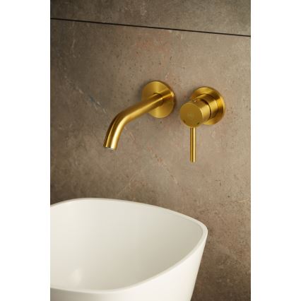 KFA Armatura 5039-810-31 - Grifo de lavabo para instalación empotrada MOZA oro cepillado