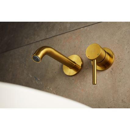 KFA Armatura 5039-810-31 - Grifo de lavabo para instalación empotrada MOZA oro cepillado