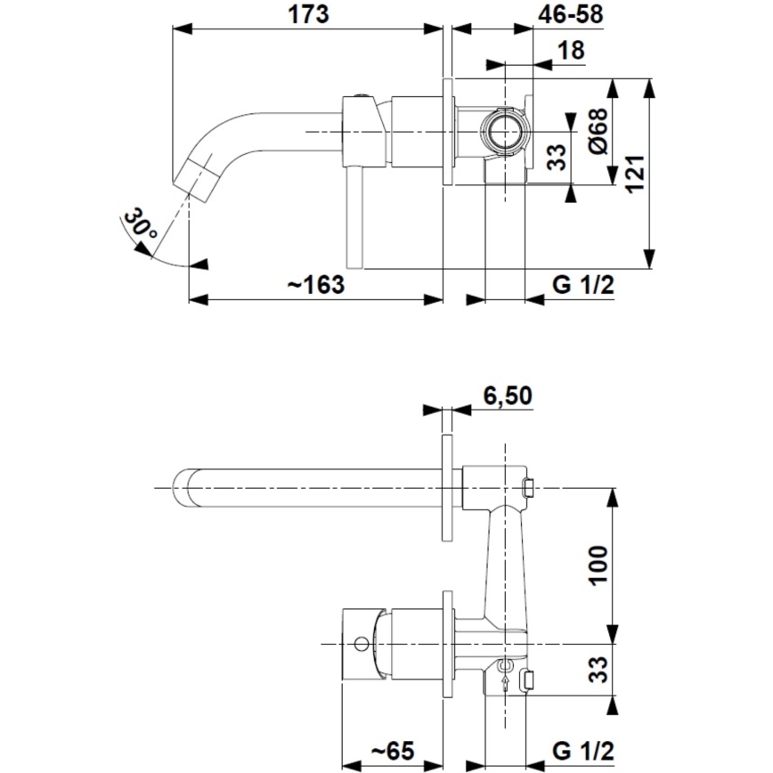 KFA Armatura 5039-810-31 - Grifo de lavabo para instalación empotrada MOZA oro cepillado