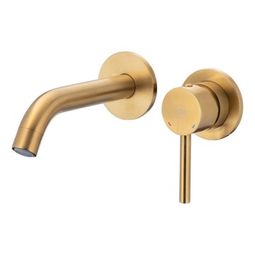 KFA Armatura 5039-810-31 - Grifo de lavabo para instalación empotrada MOZA oro cepillado