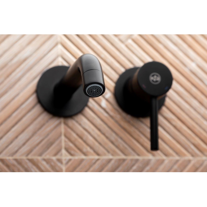 KFA Armatura 5039-810-81 - Grifo de lavabo para instalación empotrada MOZA mate negro