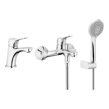 KFA Armatura 5241-003-00 - Juegos de grifería para bañera + grifo de lavabo MORRIS cromo brillante
