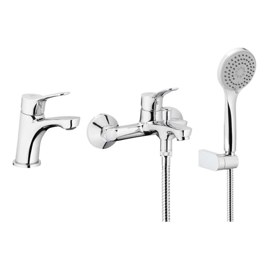 KFA Armatura 5241-003-00 - Juegos de grifería para bañera + grifo de lavabo MORRIS cromo brillante