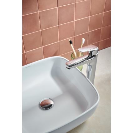 KFA Armatura 5552-712-00 - Grifo de lavabo + desagüe con rebosadero OTAVA 30,2 cm cromo brillante
