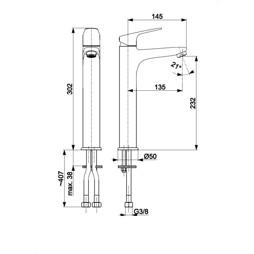 KFA Armatura 5552-712-81 - Grifo de lavabo + desagüe con rebosadero OTAVA 30,2 cm mate negro