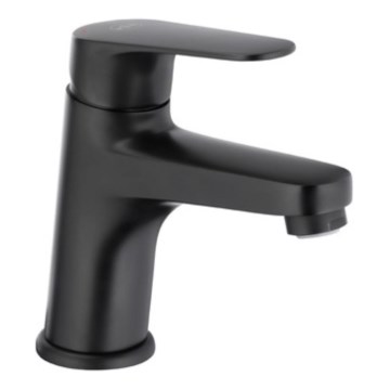 KFA Armatura 5552-815-81 - Grifo de lavabo + desagüe con rebosadero OTAVA 15 cm mate negro