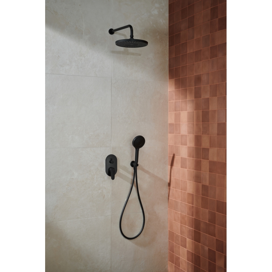 KFA Armatura 5559-501-81 - Juego de ducha con grifo empotrado OTAVA mate negro