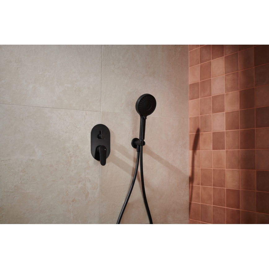 KFA Armatura 5559-501-81 - Juego de ducha con grifo empotrado OTAVA mate negro
