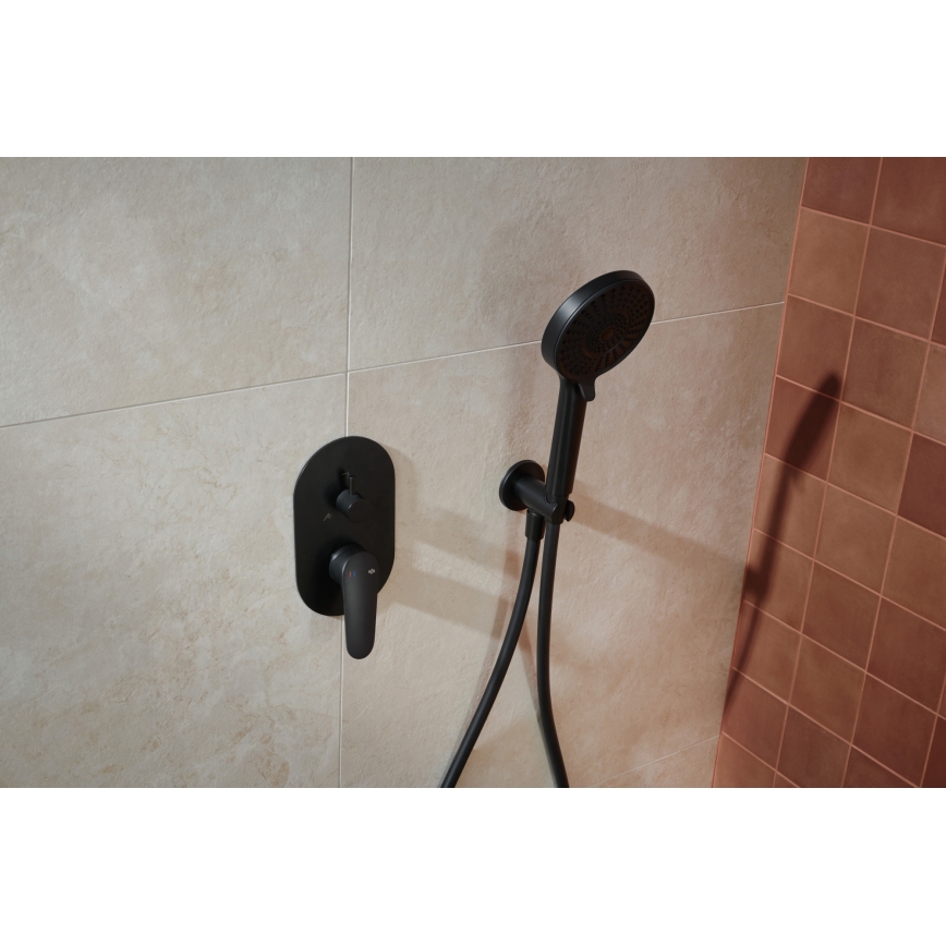 KFA Armatura 5559-501-81 - Juego de ducha con grifo empotrado OTAVA mate negro