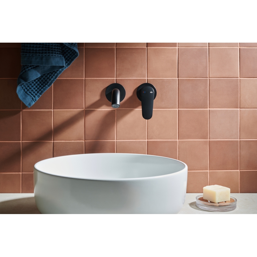 KFA Armatura 5559-810-81 - Grifo de lavabo para instalación empotrada OTAVA mate negro