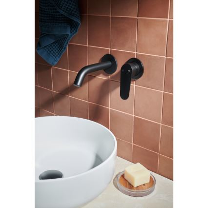 KFA Armatura 5559-810-81 - Grifo de lavabo para instalación empotrada OTAVA mate negro