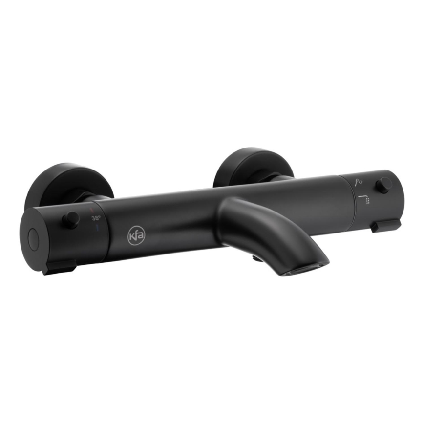 KFA Armatura 5734-010-81 - Grifo termostático para bañera MOZA negro mate