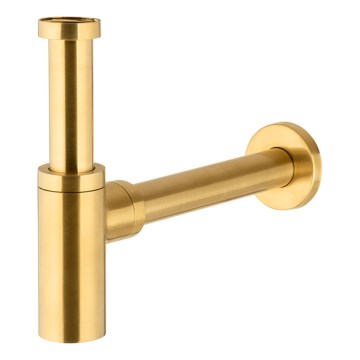 KFA Armatura 600-003-31 - Sifón redondo para lavabo latón/oro cepillado