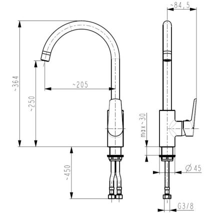 KFA Armatura 6513-915-00 - Grifo de fregadero ONYKS cromo brillante