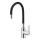 KFA Armatura 6553-915-00 - Grifo de fregadero con brazo flexible RUMBA 40,5 cm negro/cromo brillante