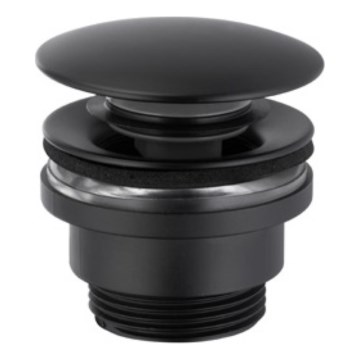 KFA Armatura 660-310-81 - Desagüe de lavabo CLICK-CLACK diá. 6,6 cm latón/mate negro