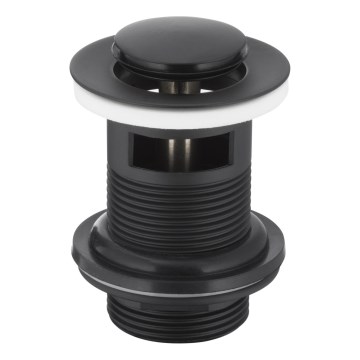 KFA Armatura 660-354-81- Desagüe para lavabo con rebosadero CLICK-CLACK d. 6,2 cm láton/negro mate