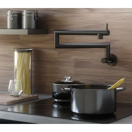 KFA Armatura 6623-030-81 - Grifo de cocina con articulación DUERO POT FILLER acero inoxidable/mate negro