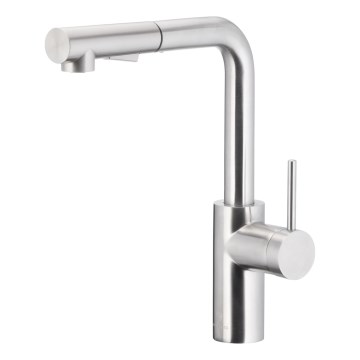 KFA Armatura 6623-110-22 - Grifo de fregadero con rociador extraíble DUERO BASIC acero inoxidable