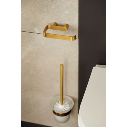 KFA Armatura 864-022-31 - Portarrollos de papel higiénico acero inoxidable/oro cepillado
