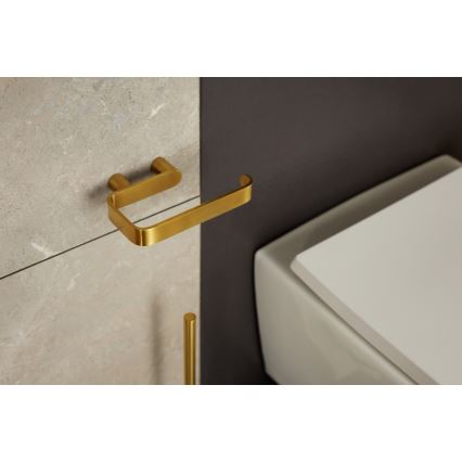 KFA Armatura 864-022-31 - Portarrollos de papel higiénico acero inoxidable/oro cepillado