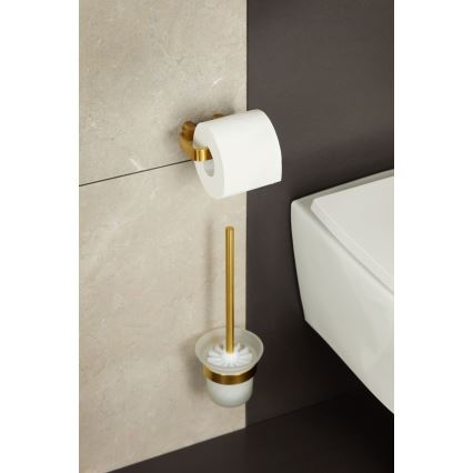 KFA Armatura 864-022-31 - Portarrollos de papel higiénico acero inoxidable/oro cepillado