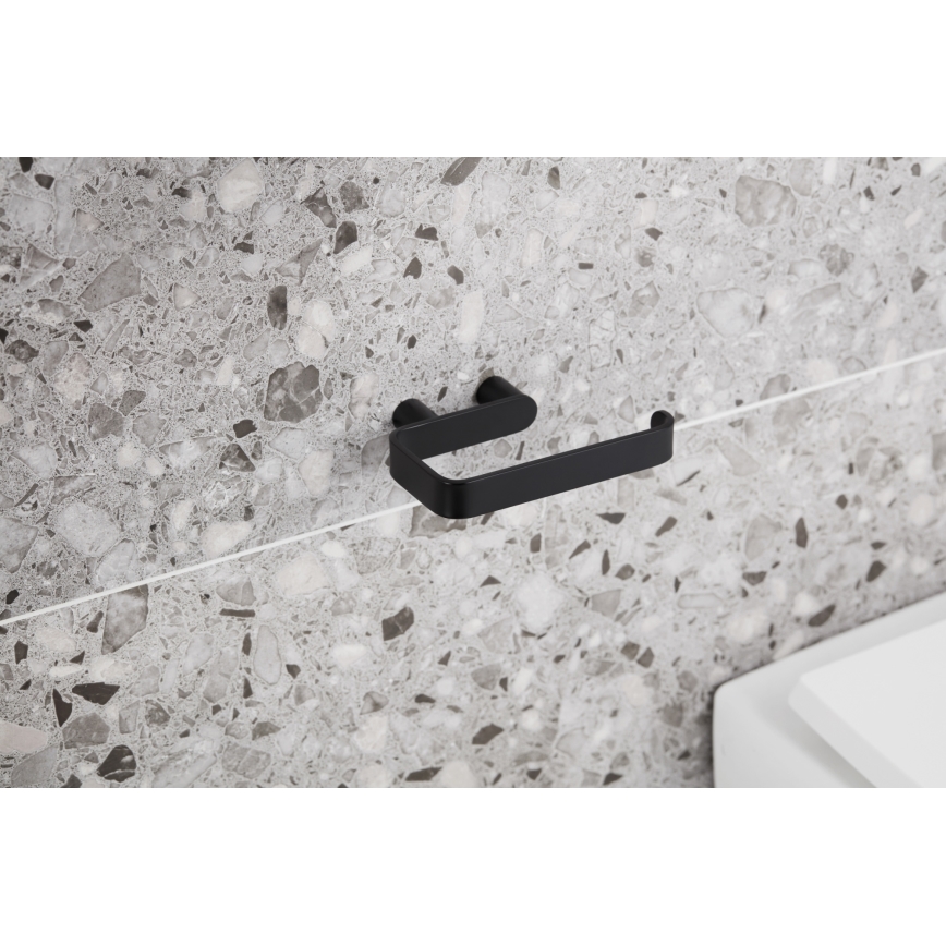 KFA Armatura 864-022-81 - Portarrollos de papel higiénico acero inoxidable/mate negro