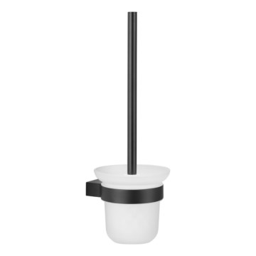 KFA Armatura 864-031-81 - Cepillo de inodoro montado en la pared mate negro