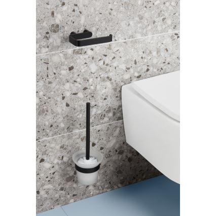KFA Armatura 864-031-81 - Cepillo de inodoro montado en la pared mate negro