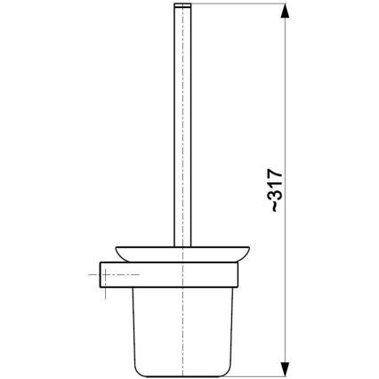 KFA Armatura 864-031-81 - Cepillo de inodoro montado en la pared mate negro
