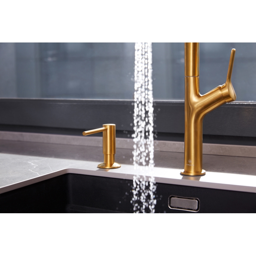 KFA Armatura 990-100-31 - Dispensador de jabón empotrado DUERO acero inoxidable/oro cepillado