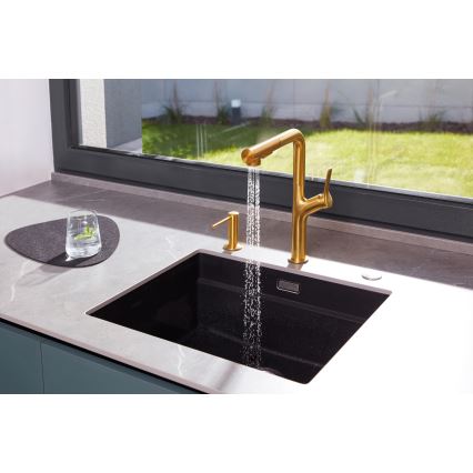 KFA Armatura 990-100-31 - Dispensador de jabón empotrado DUERO acero inoxidable/oro cepillado