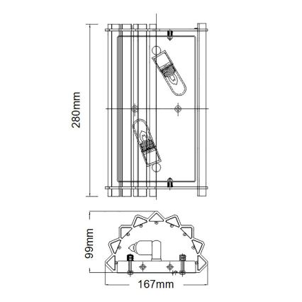 Kichler - Aplique de baño LED CRYSTAL SKYE 2xG9/3W/230V IP44