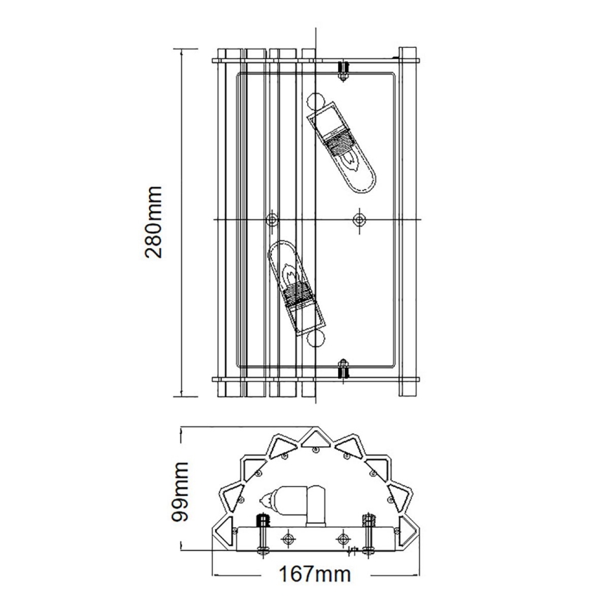 Kichler - Aplique de baño LED CRYSTAL SKYE 2xG9/3W/230V IP44