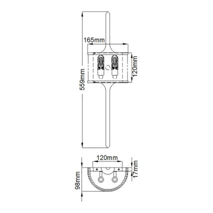 Kichler - Aplique de baño LED MONA 2xG9/3,5W/230V IP44 latón