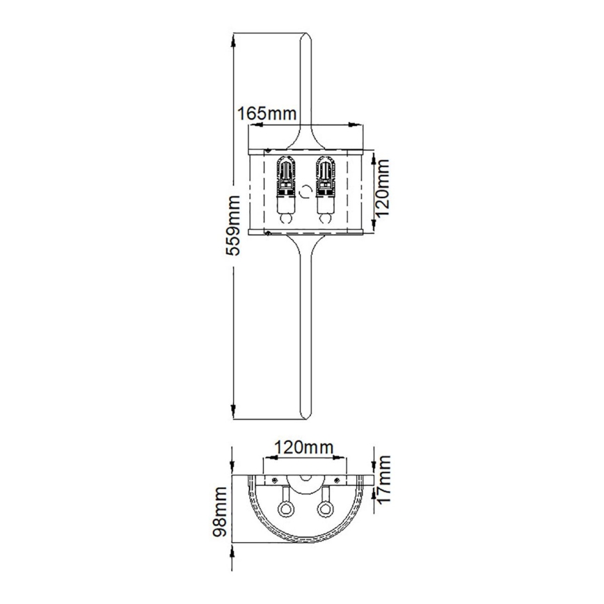 Kichler - Aplique de baño LED MONA 2xG9/3,5W/230V IP44 latón