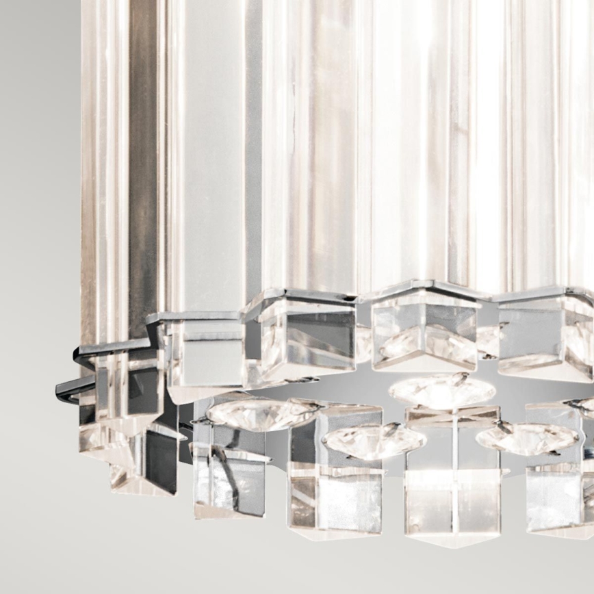 Kichler - Lámpara de araña LED para cuarto de baño CRYSTAL SKYE 2xG9/3W/230V IP44