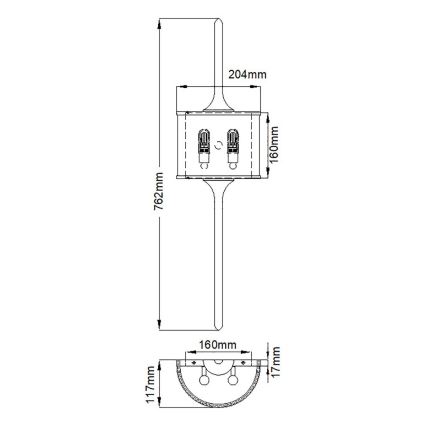 Kichler - Aplique LED de baño 2xG9/3,5W/230V IP44