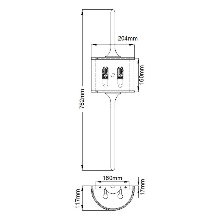 Kichler - Aplique LED de baño 2xG9/3,5W/230V IP44