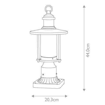Kichler - Lámpara de exterior RIVERWOOD 1xE27/60W/230V IP44 negro