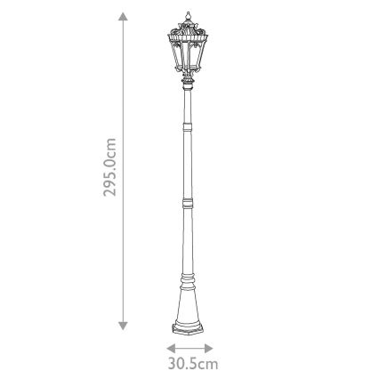 Kichler - Lámpara de exterior TOURNAI 3xE14/60W/230V IP44