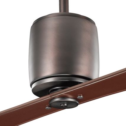 Kichler - Ventilador de techo FERRON marrón + control remoto