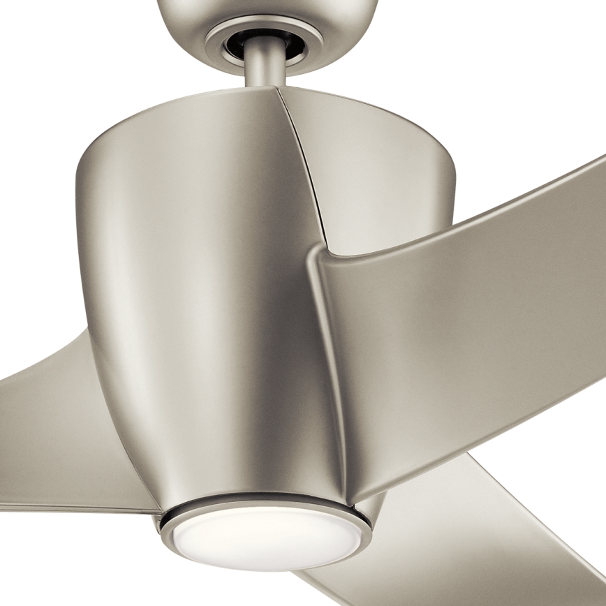 Kichler - Ventilador de techo LED regulable PHREE LED/10W/230V plata + control remoto