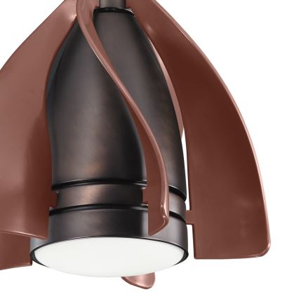 Kichler - Ventilador de techo LED regulable TERNA LED/10W/230V bronce/marrón + control remoto